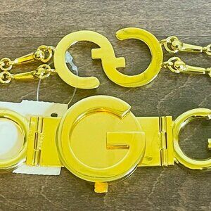Authentic Vintage Gucci Gold Belt, Size 75